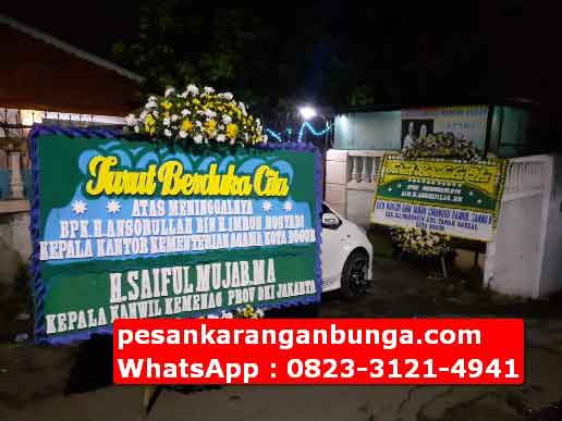 Rangkaian Bunga Belasungkawa di Bogor
